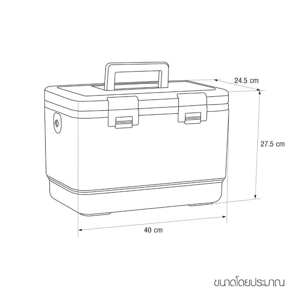 กระติกน้ำแข็งเก็บความเย็น ICEBASE รุ่น CLP-312CM (JUPITER) ขนาด 12 ลิตร สีครีม